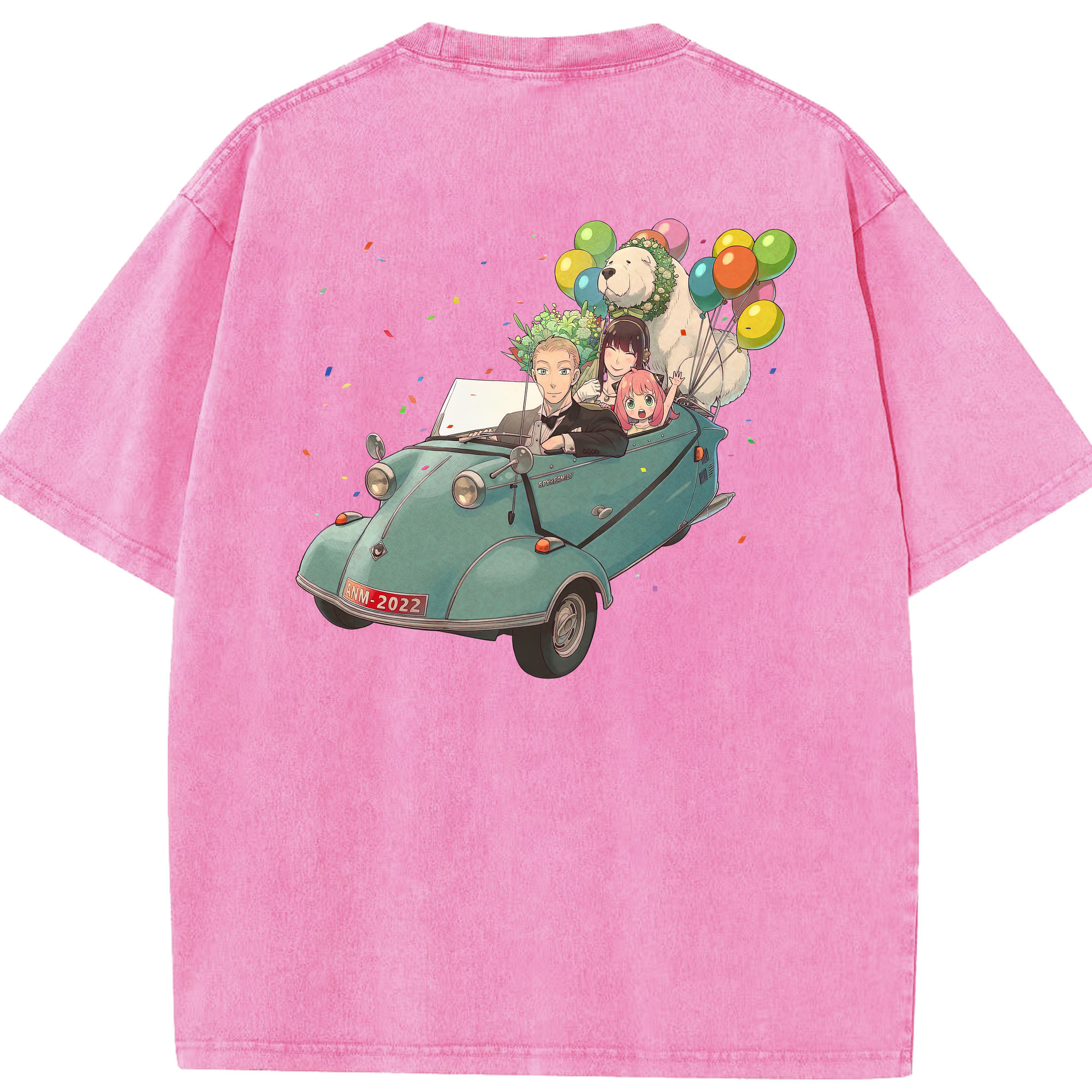 （画像用） SPY×FAMILY间谍家家酒 綿100% ヴィンテージ風 半袖Tシャツ（背面プリント）